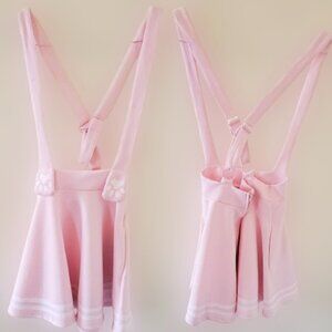 HOT TOPIC Kawaii Pastel Pink Kitty Paw Neko Skirt